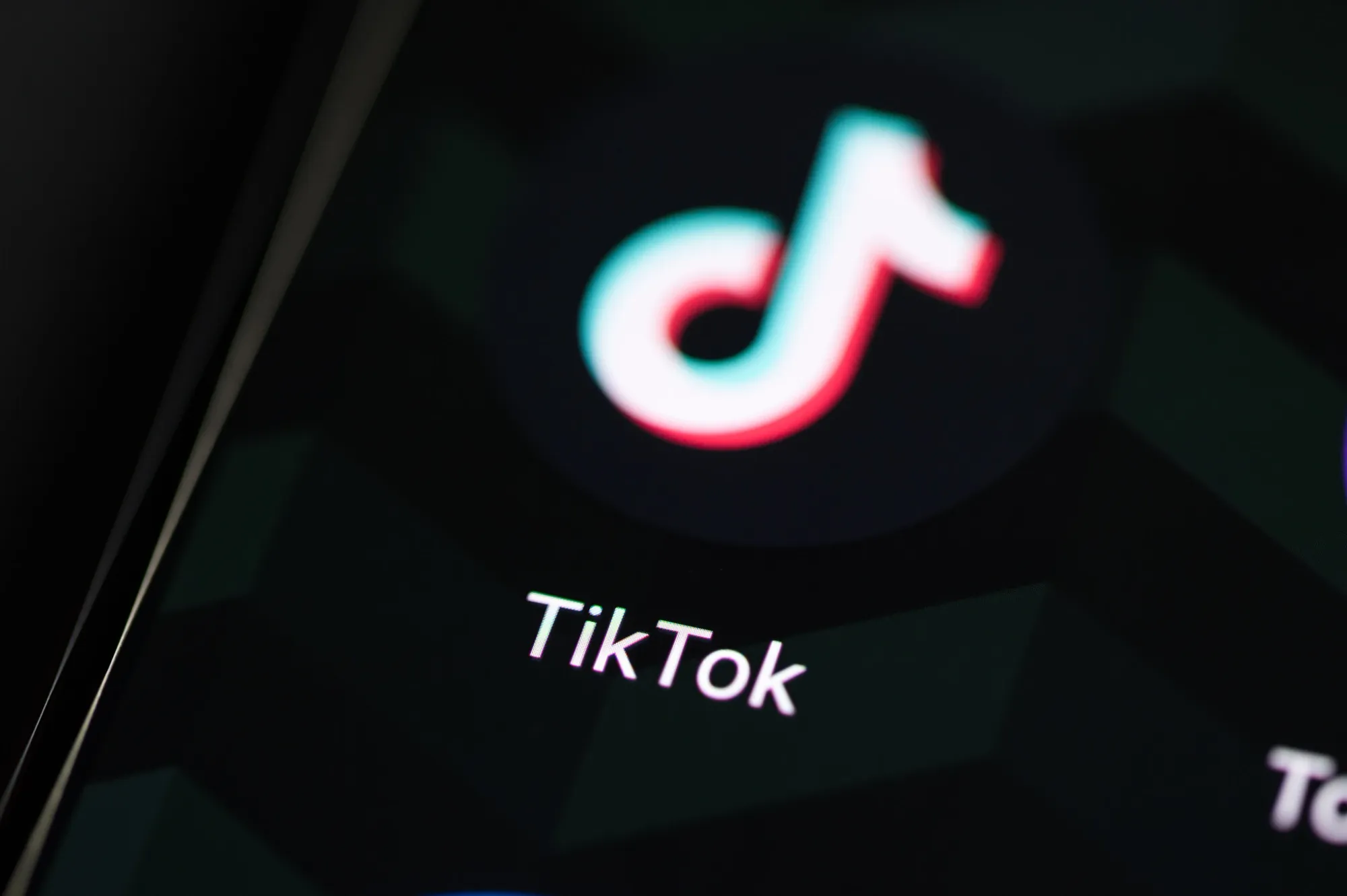TikTok app icon on smartphone screen