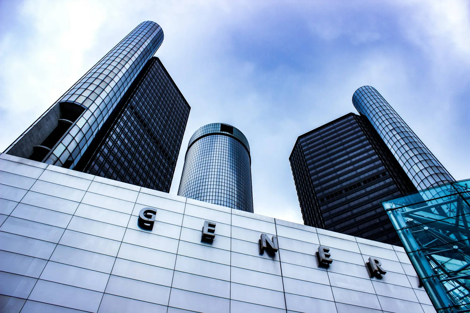 The Renaissance Center - GM's official headquarters 