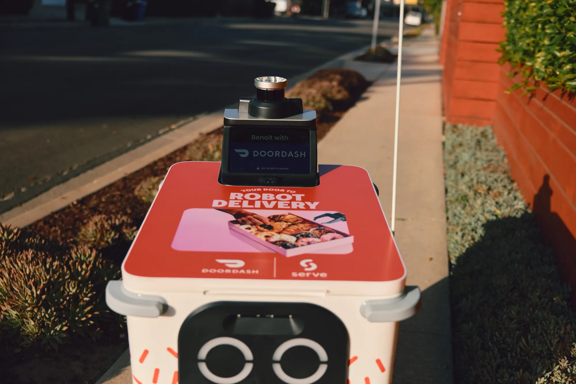 Los Angeles residents ordering through the DoorDash app from participating merchants may have their order delivered by a Serve robot. 
