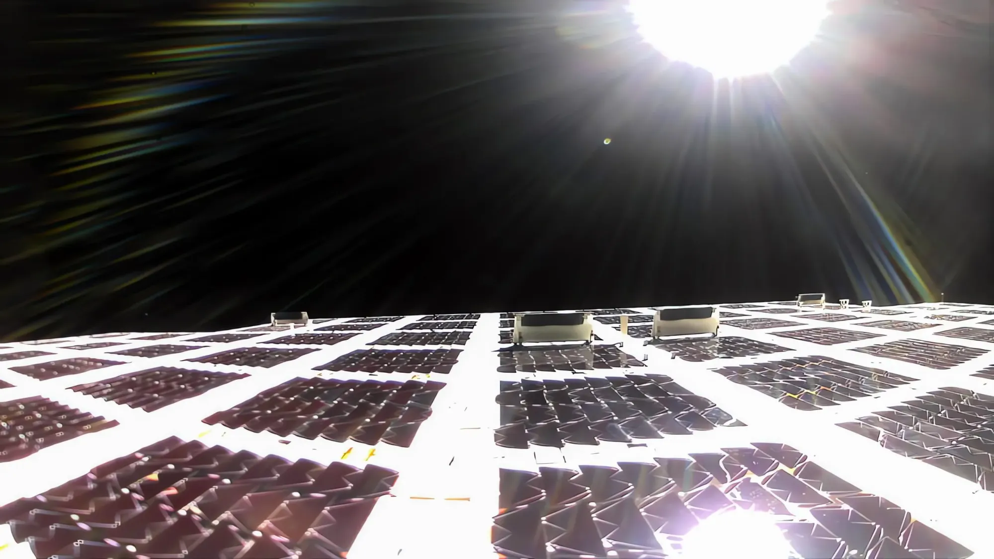 A view of the solar cell-side of AST SpaceMobile’s BlueWalker 3 test satellite, which unfolded in low Earth orbit in November 2022.