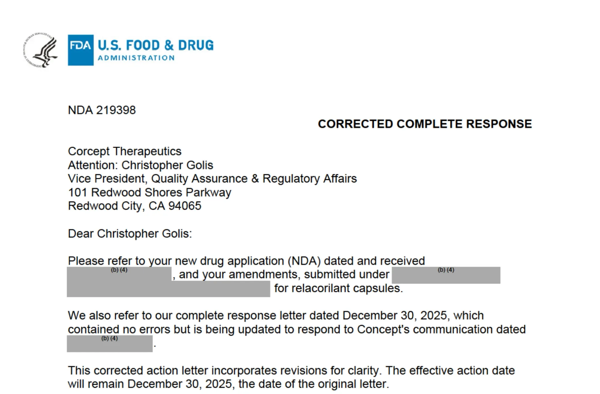 FDA Contradicts Corcept: Agency Says It Warned Biotech About Drug Rejection Risk