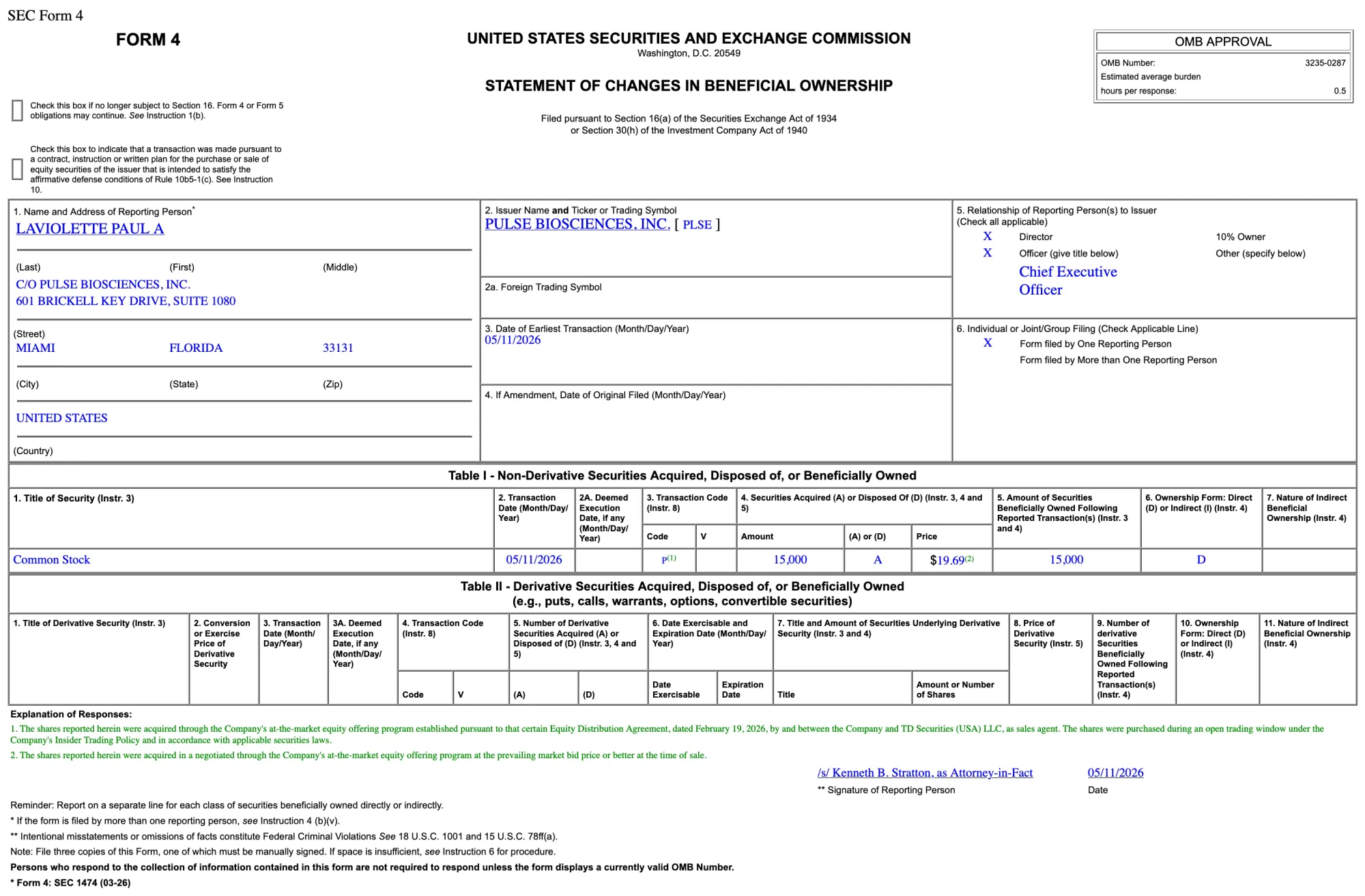 Insider Buying Sends Pulse Biosciences Stock Higher