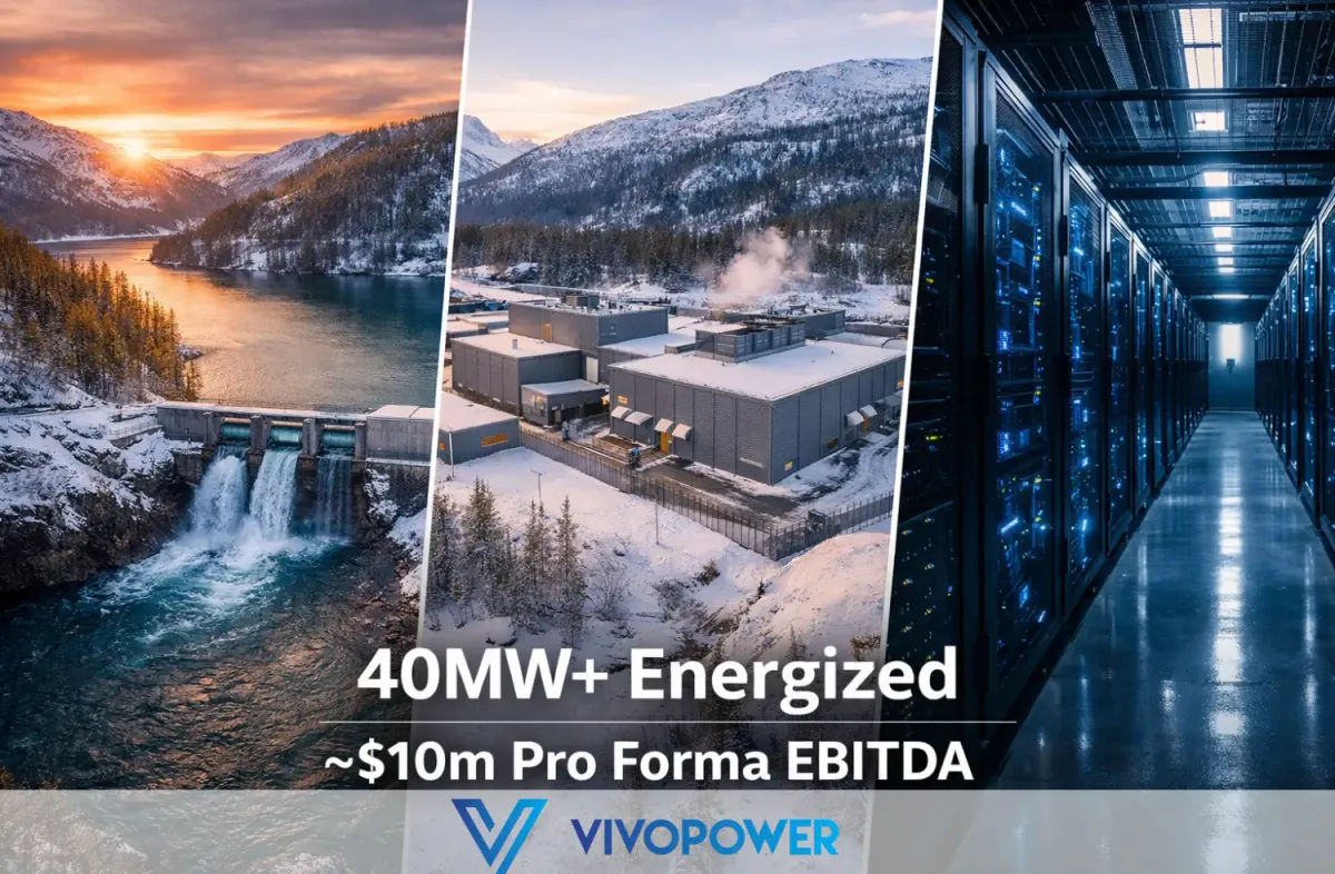 VivoPower to Acquire 40MW+ Norwegian Data Center for AI Computing Hub